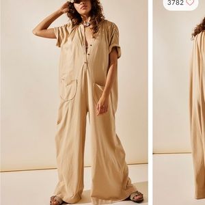 Free people go to jumpsuit small green